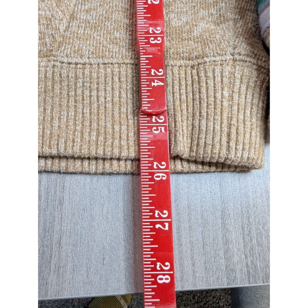 Hooey Striped Plush Sherpa Fleece Pullover Hoodie Tan Western Serape Ladies XL - Picture 4 of 10